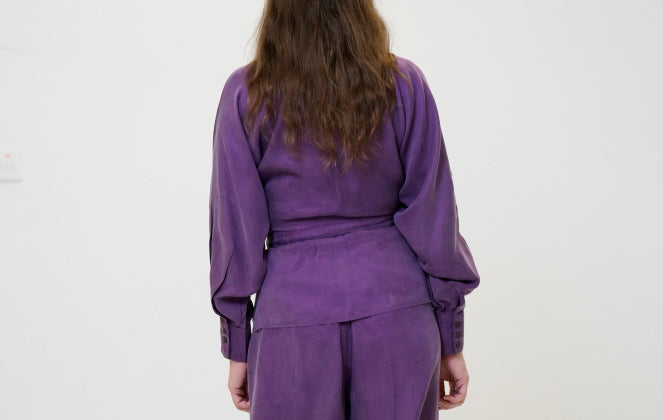 AKMUO wrap top purple